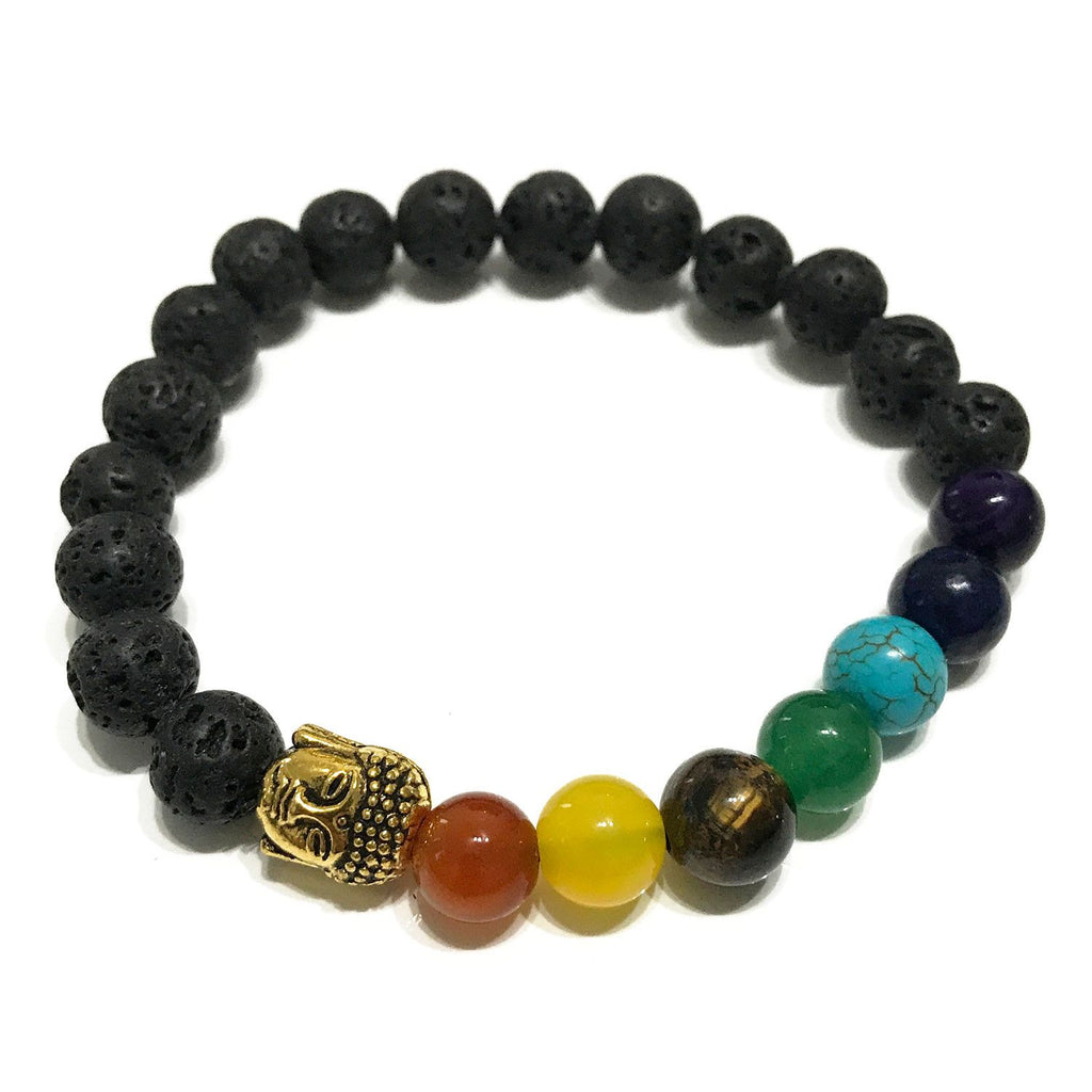 Lava Stone Bracelet Buddha Chakra for Aromatherapy and Style