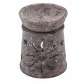 Small Soapstone Oil Burner 8cm with Celestial Sun and Stars Design