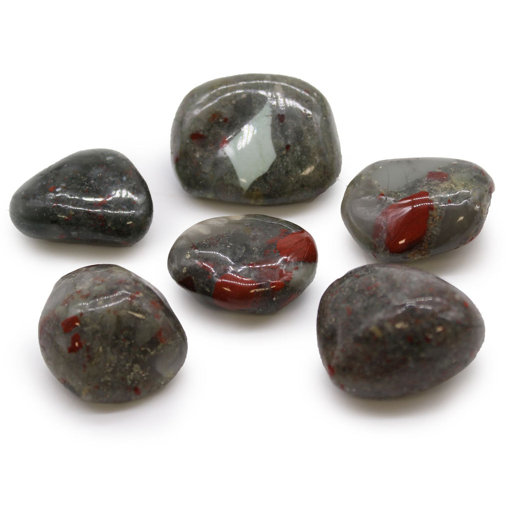 Large African Tumble Stones Bloodstone and Sephtonite Collection