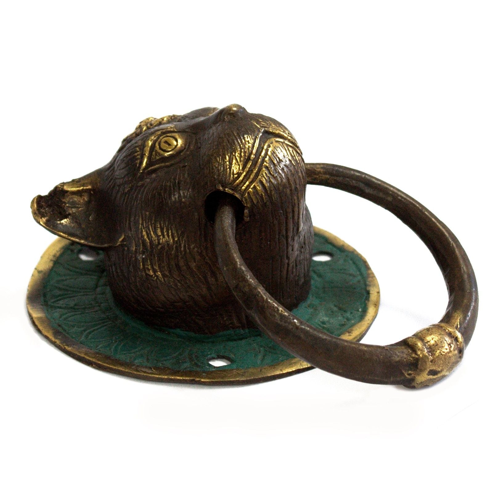 Brass Door Knocker Cats Head Design for Timeless Home Elegance