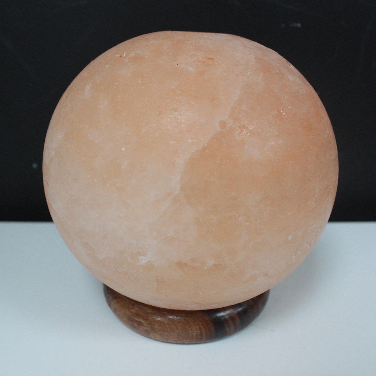 Himalayan Salt Lamp Ball with Big Wooden Base for Home Decor