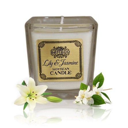 Soybean Jar Candles Lily & Jasmine for Clean Burn Home Fragrance