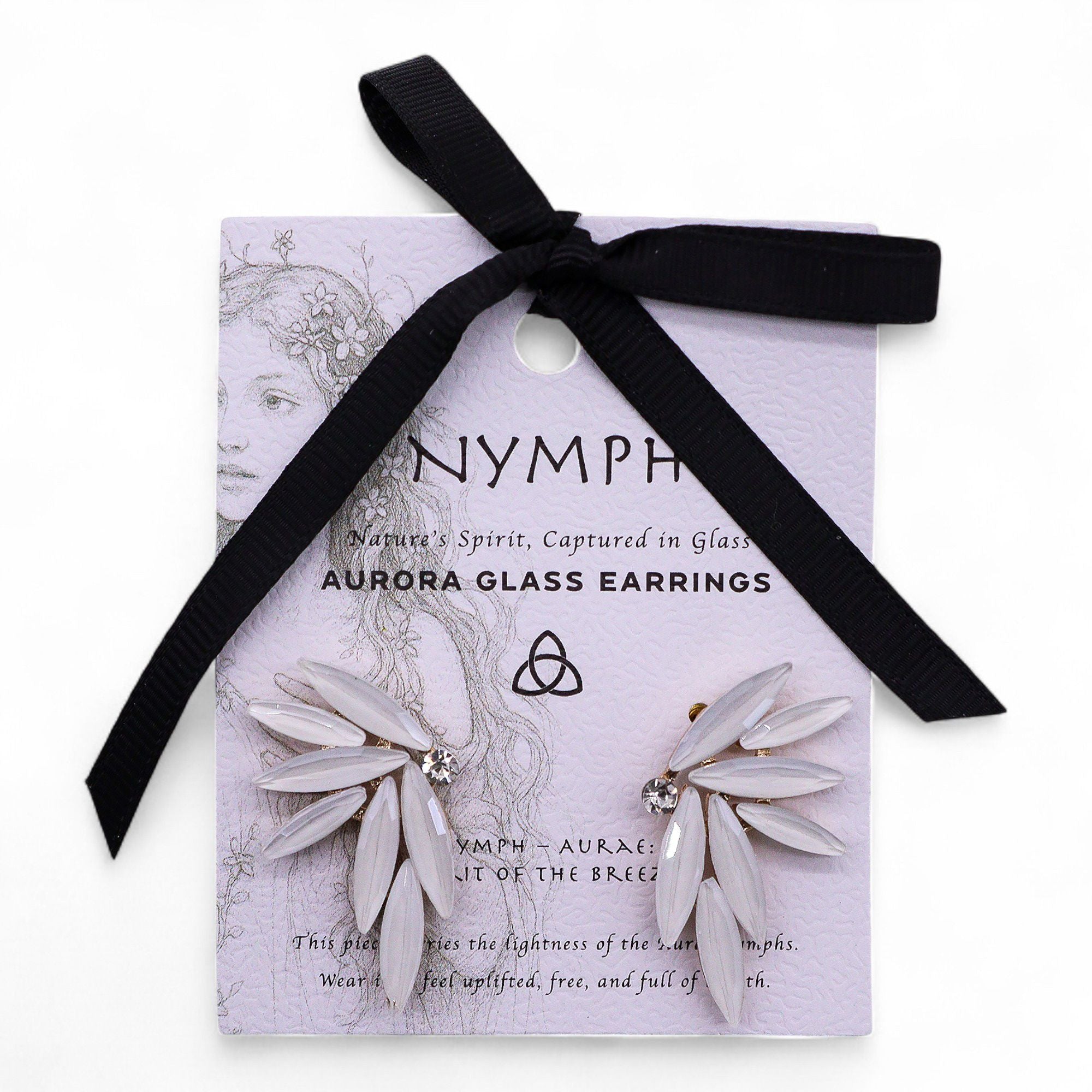 Pearl Vintage Glass Fairies Earrings for Whimsical Style