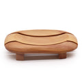 Classic Mahogany Soap Dish Oval Design for Stylish Bathrooms