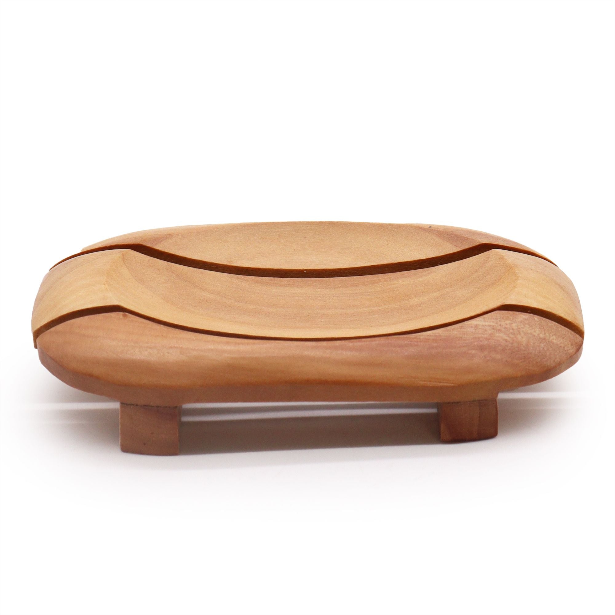 Classic Mahogany Soap Dish Oval Design for Stylish Bathrooms