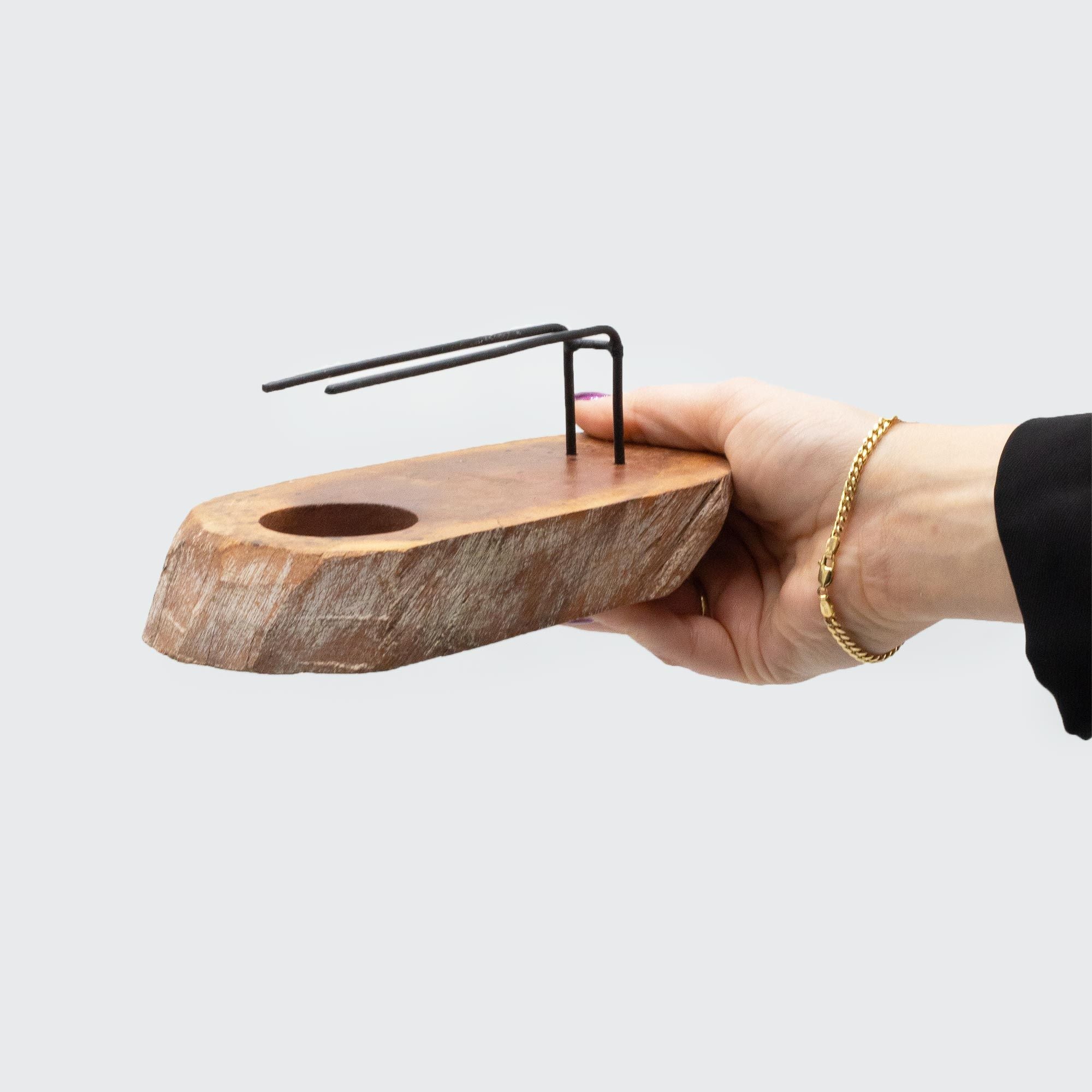 Palo Santo Heater Whitewash Gamel Wood for Aromatic Enjoyment