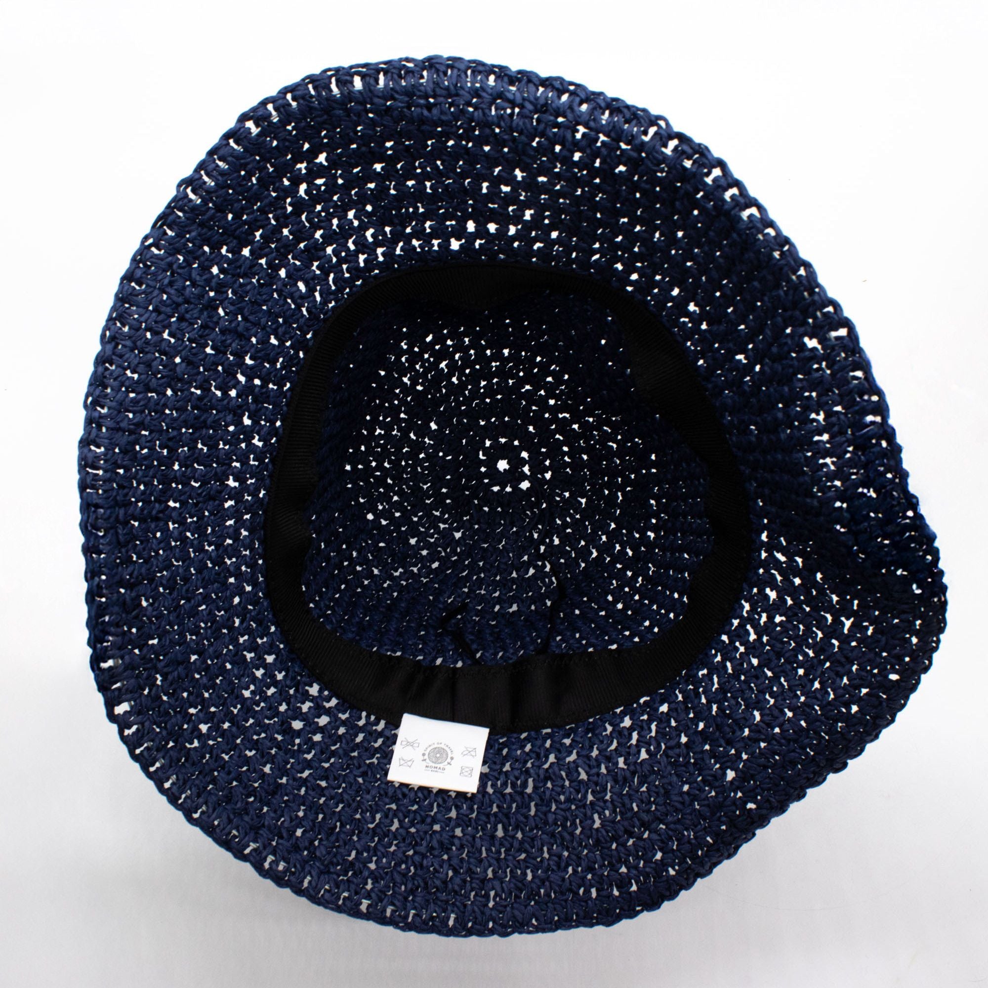 Nomad Sari Floppy Straw Sun Hat in Navy Blue for Summer Style