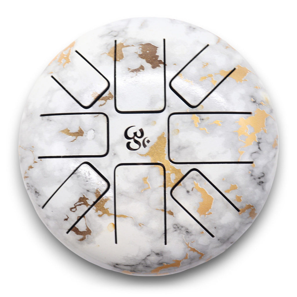 Hapi Drum Marble OM 18cm Steel Tongue Drum for Meditation and Calm