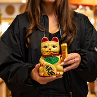 Japanese Lucky Money Cat Ornament – Classic Gold
