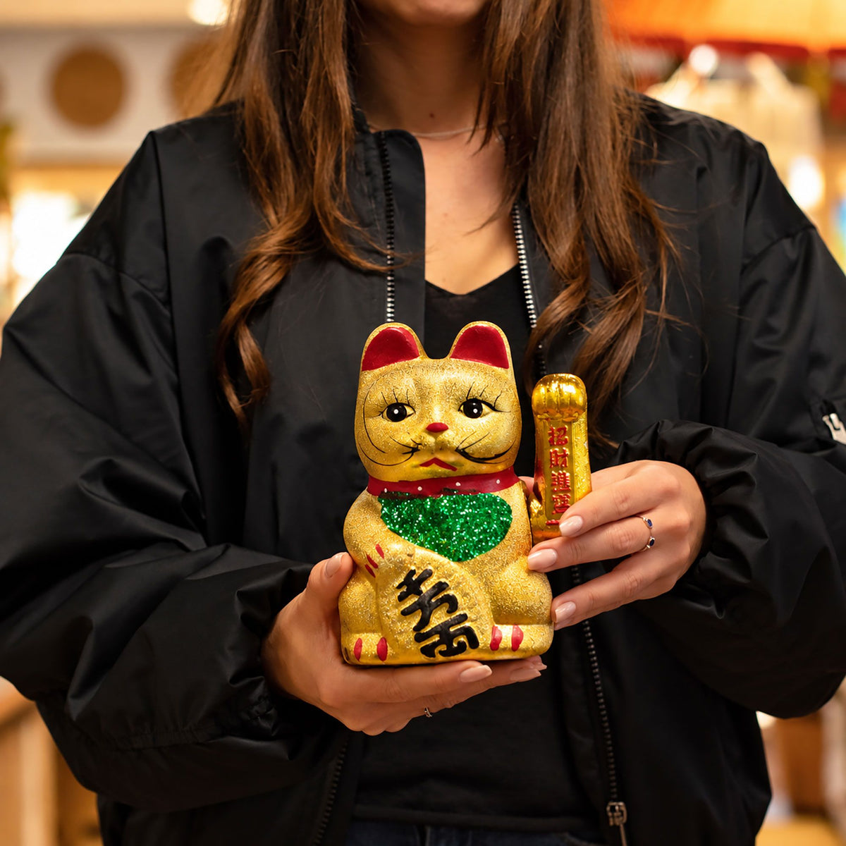 Japanese Lucky Money Cat Ornament – Classic Gold