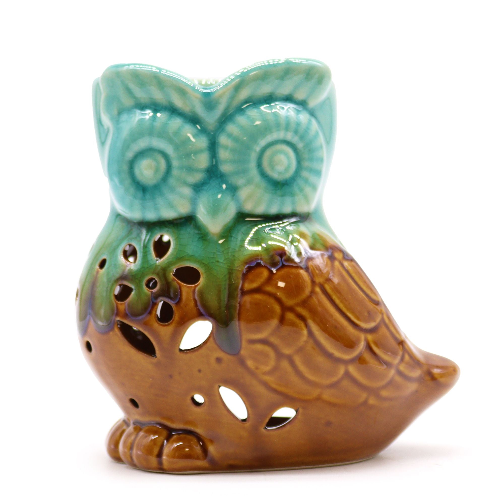 Classic Rustic Owl Oil Burner Side on Design for Home Fragrance
