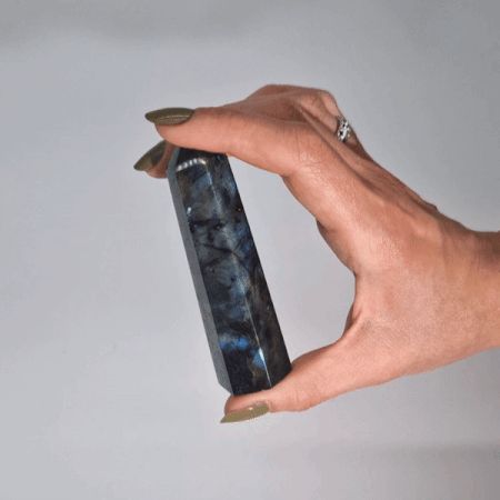 Madagascar Labradorite Point for Decorative Gemstone Display