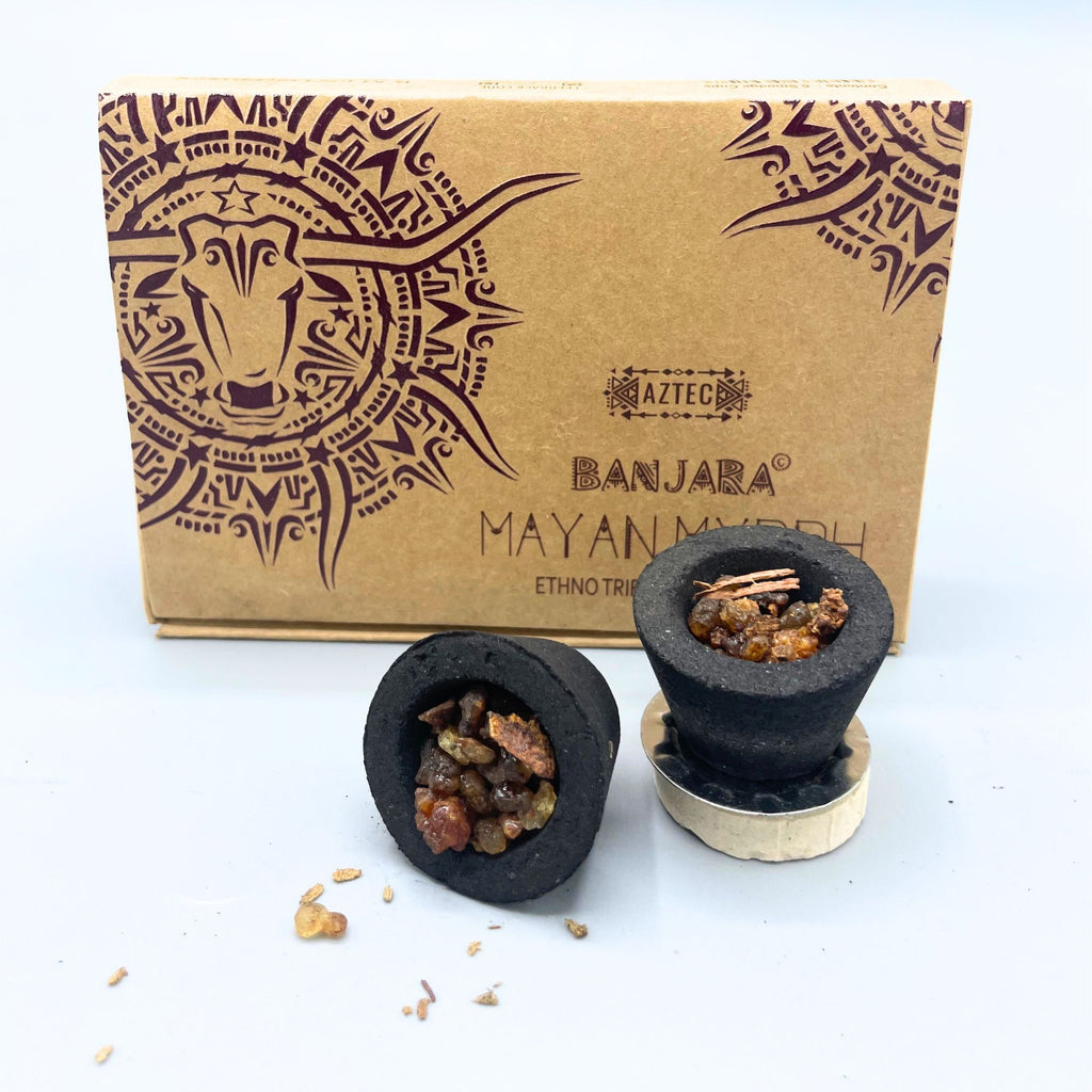 Banjara Resin Cups Mayan Myrrh for Unique Aromatic Experiences