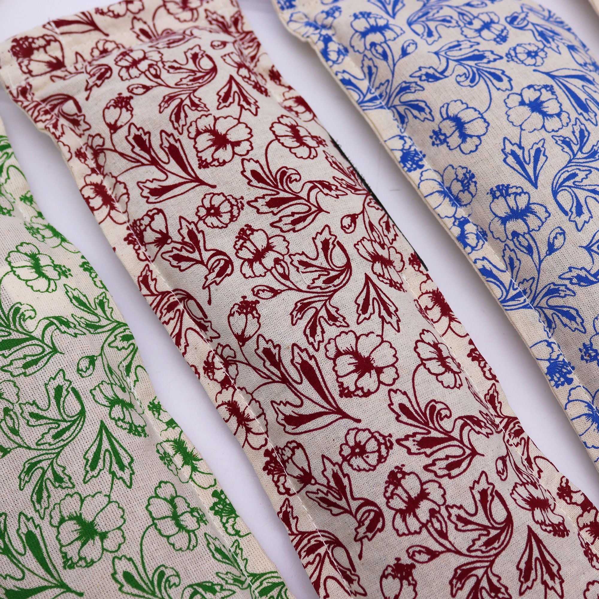 Natural Cotton Wheat Bags with Rope Handle in Vibrant Purple