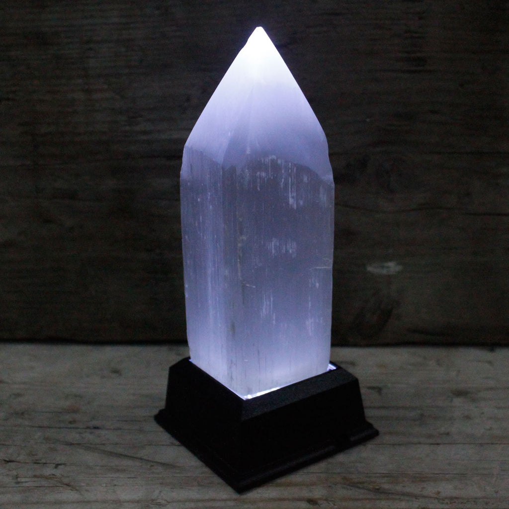 Selenite Pencil Point Tower Unique 15 cm Crystal Home Decor Piece