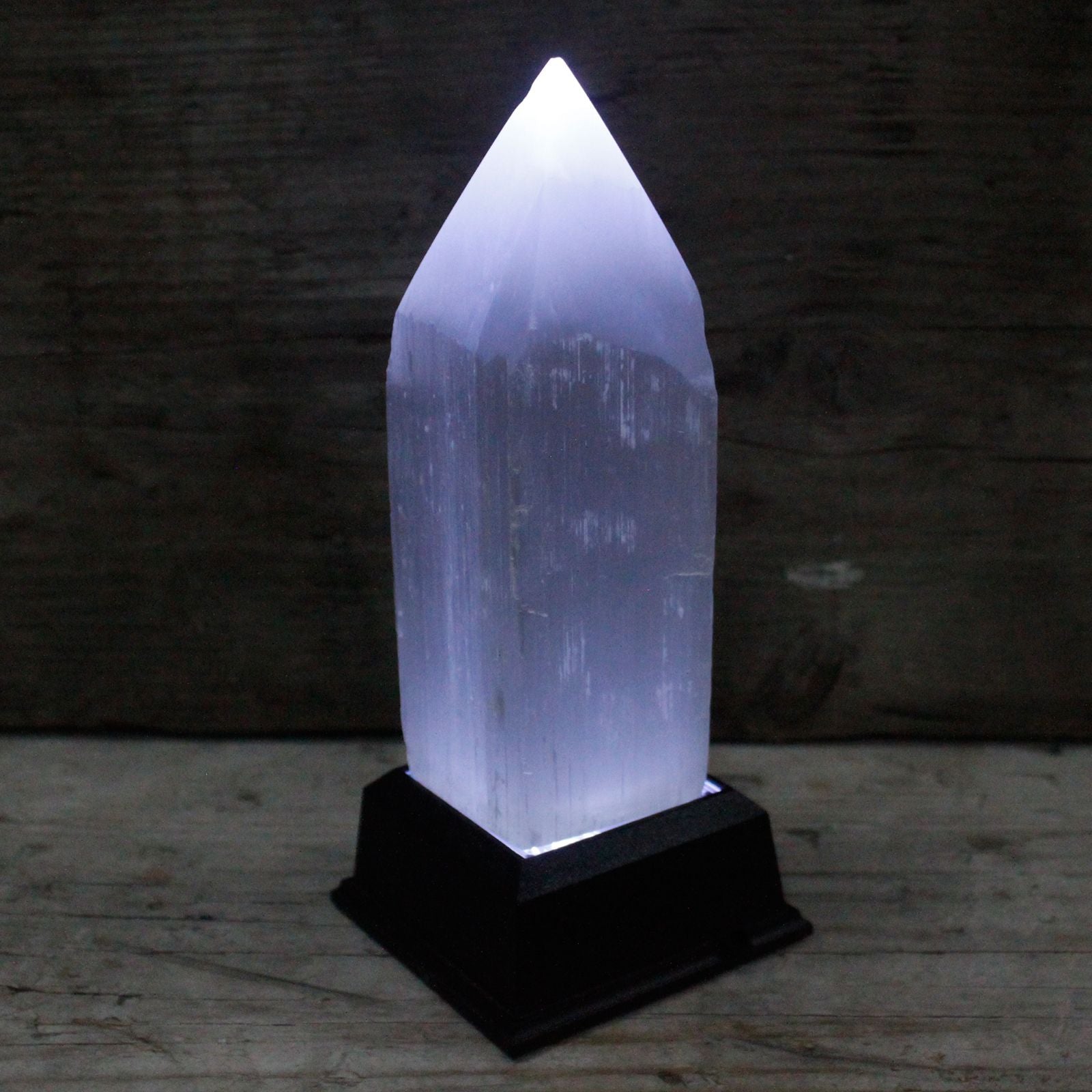 Selenite Pencil Point Tower Unique 15 cm Crystal Home Decor Piece