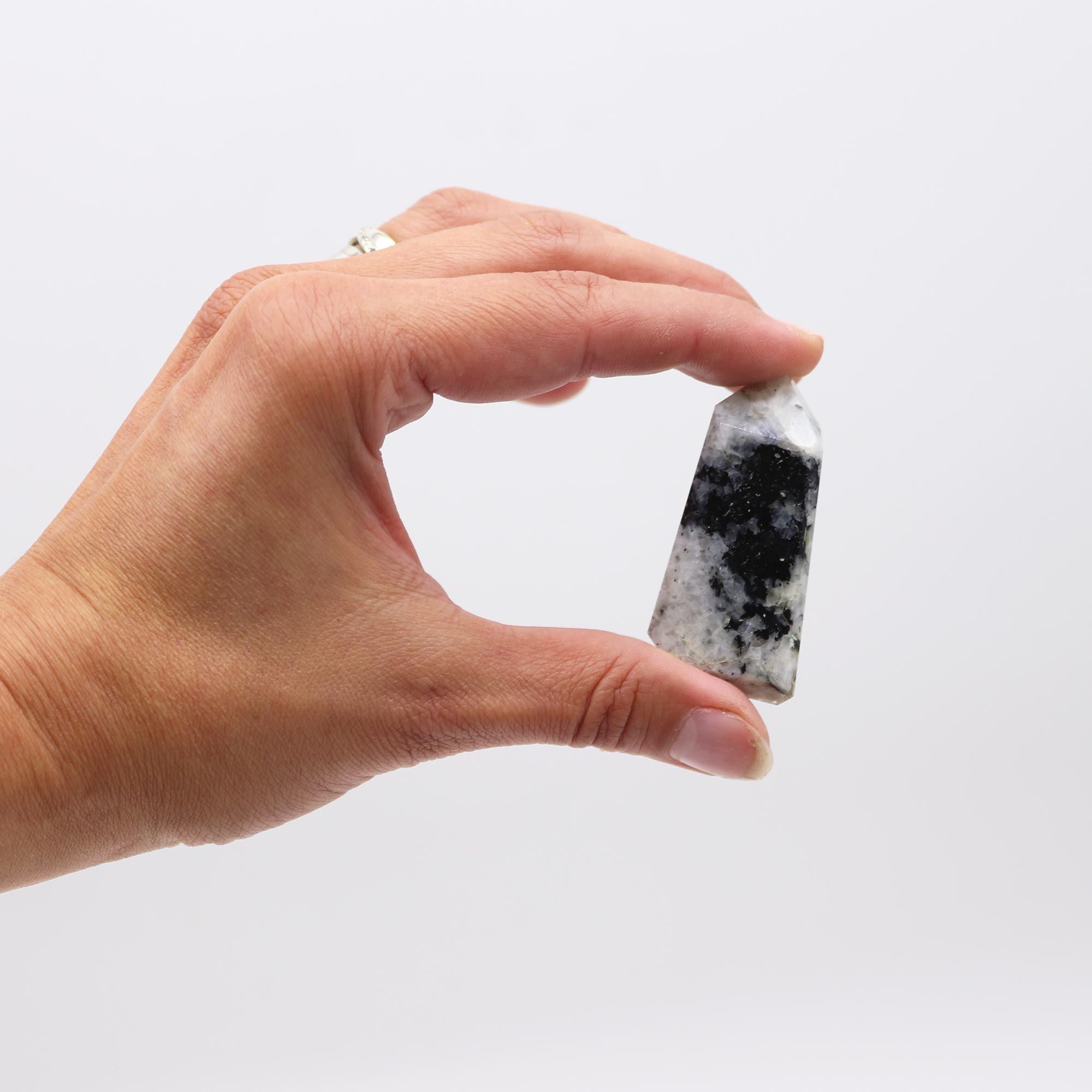 Indian Moonstone Gemstone Points Unique Decorative Crystals Set