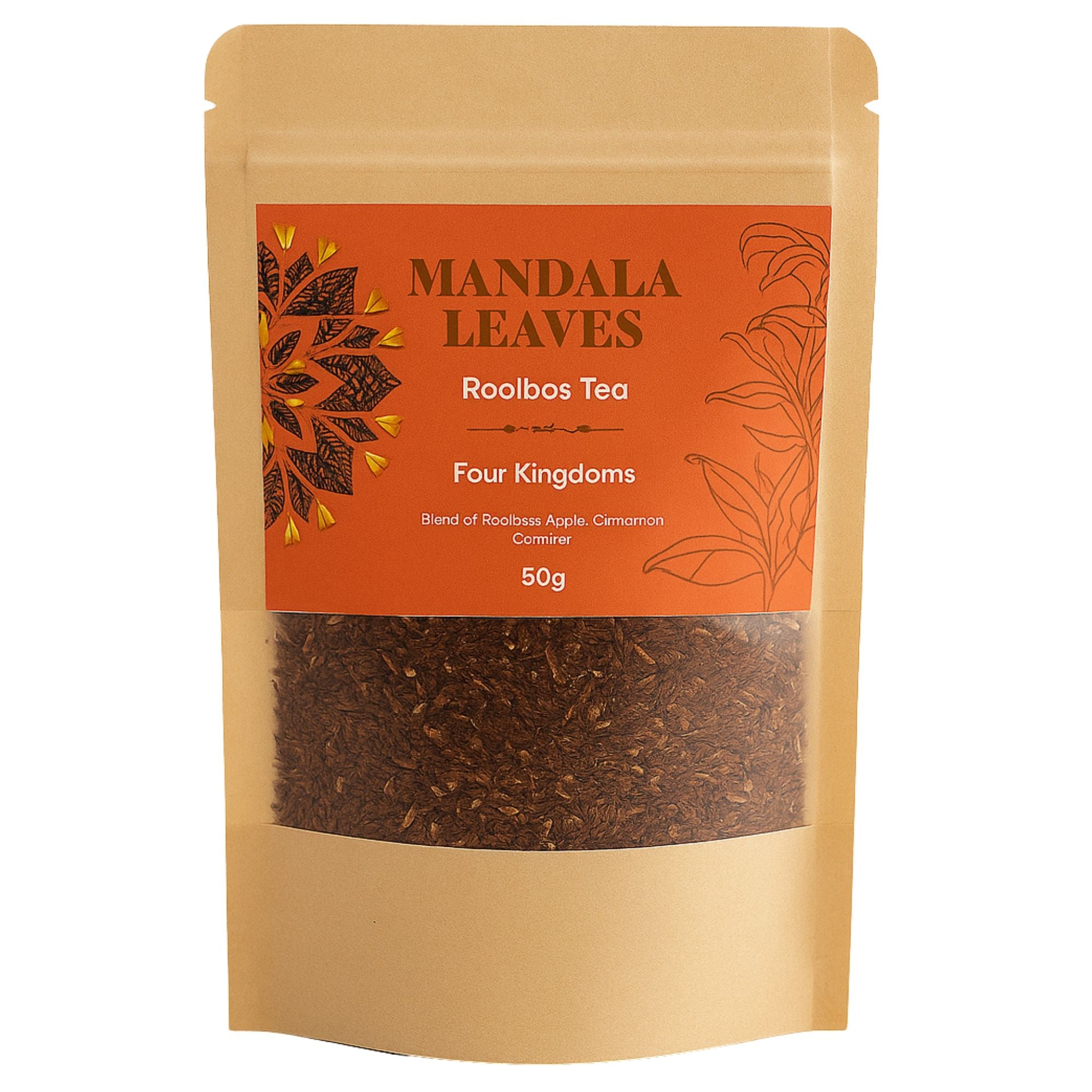 50g Four Kingdoms Rooibos Apple Cinnamon Artisan Tea Blend Bag