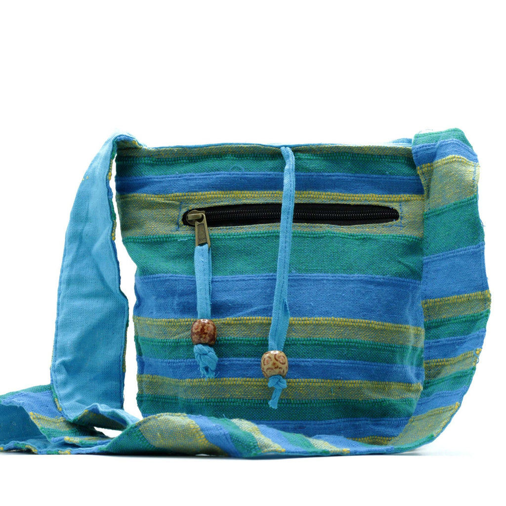 Nepal Sling Bag Spring Meadows Green & Blue for Daily Use