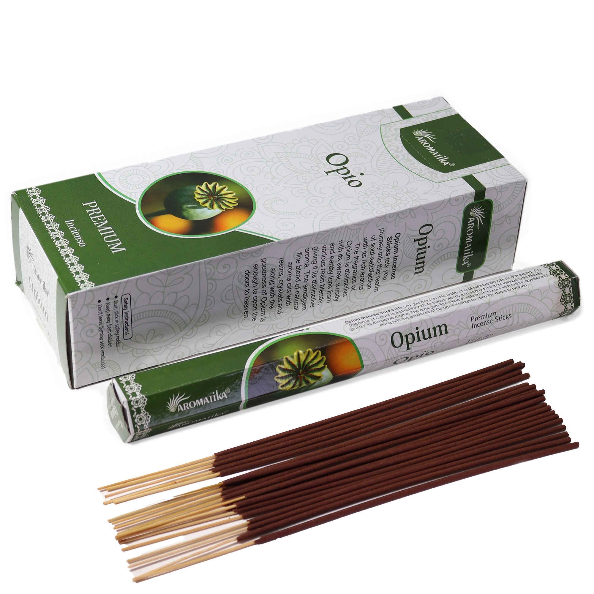 Aromatika Charcoal Free Hex Incense Sticks with Opium Fragrance