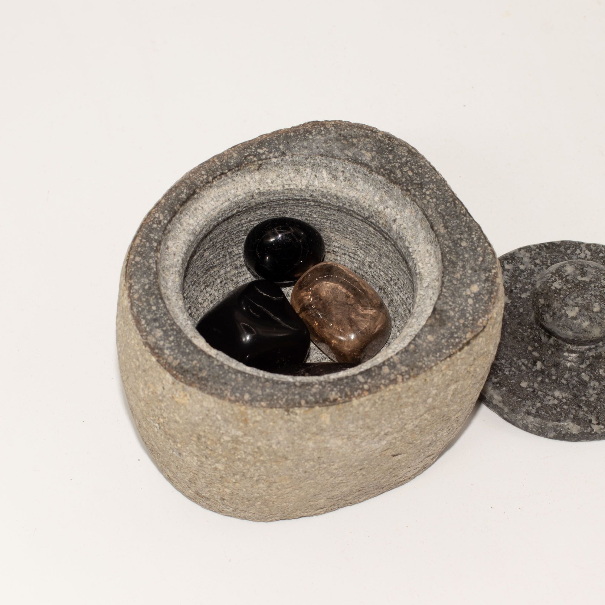 Natural Riverstone Grounding Pot Small for Unique Home Decor