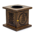 Large Mango Wood Box Burner Buddha for Home Fragrance Decor