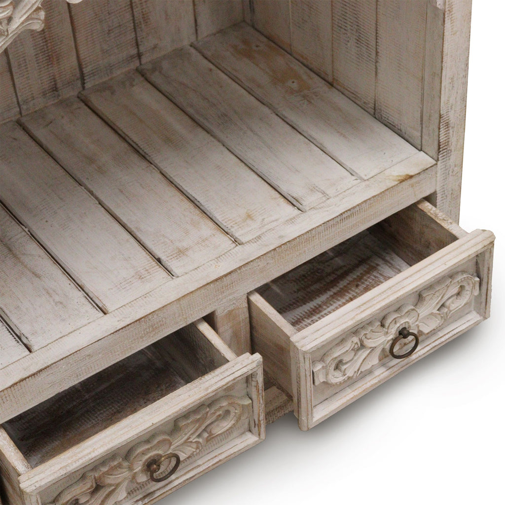 Albasia Bathroom Cabinet in Whitewash for Elegant and Stylish Storage
