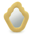 Soft Squiggly Mirror in Flame Marigold for Home Decor Accent