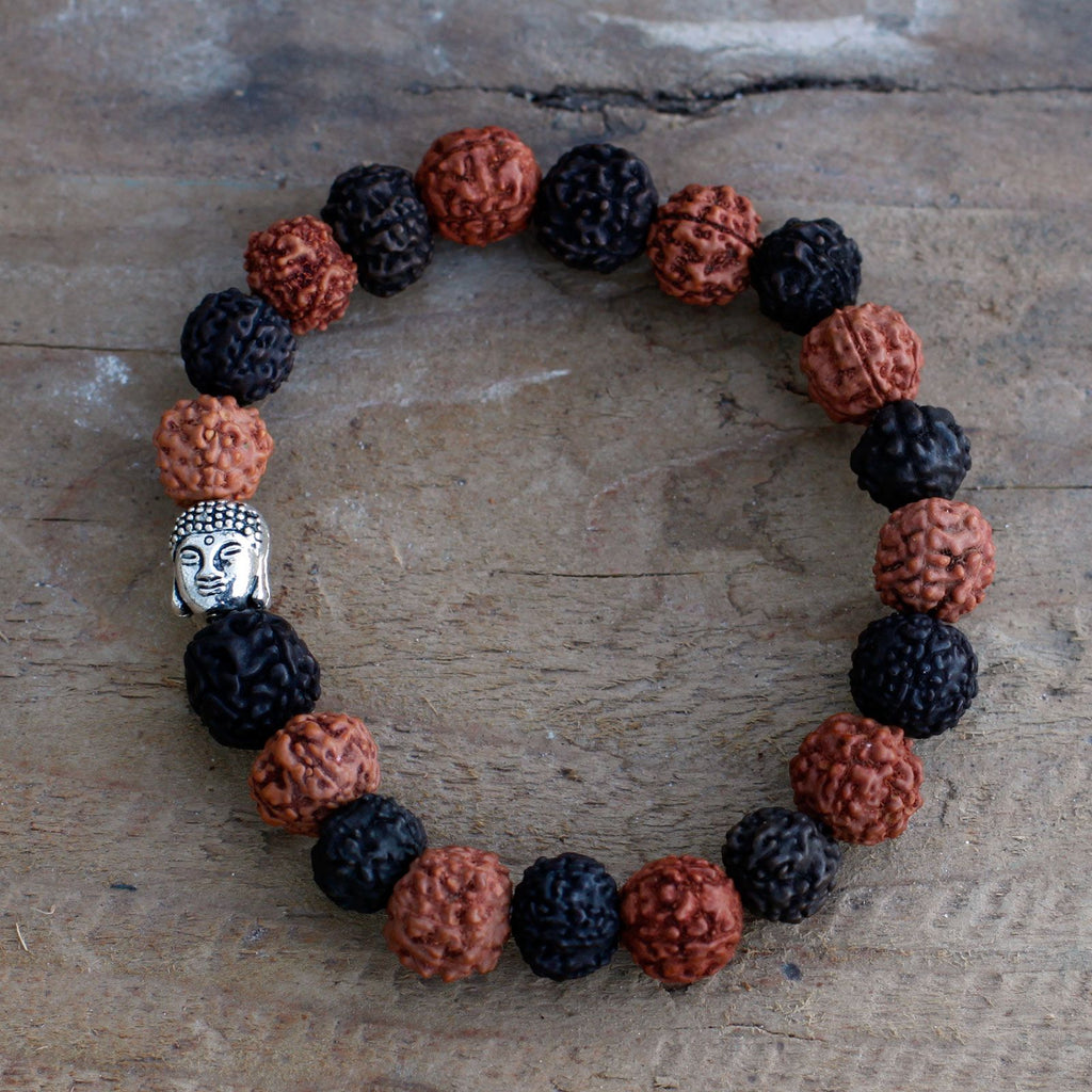 Rudraksha Buddha Bangle Mala with 20 Unique Decorative Beads