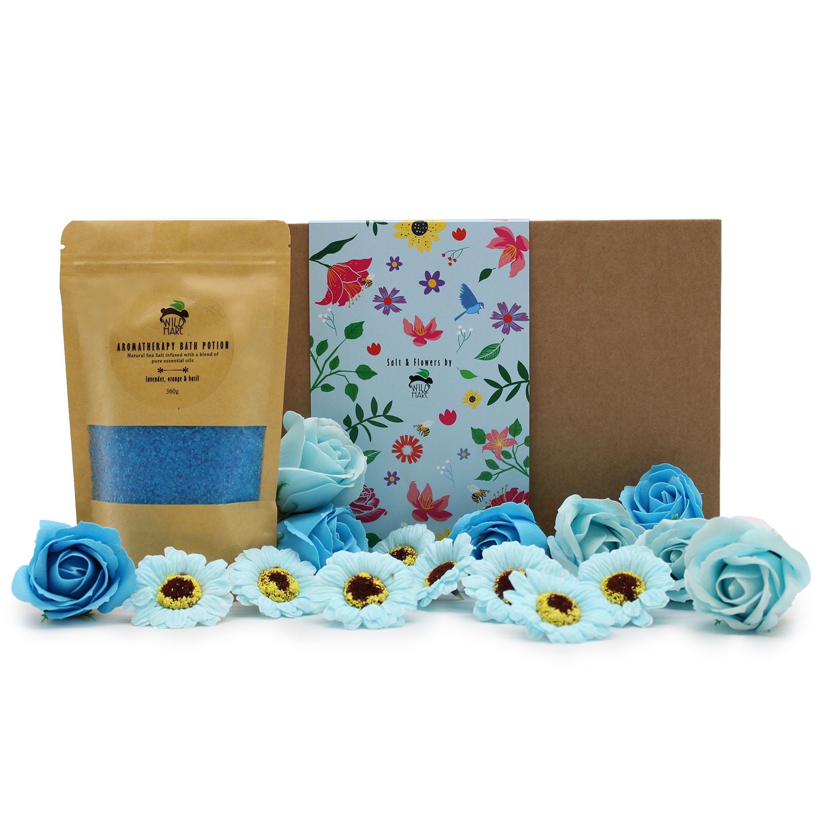 Wild Hare Salt & Flowers Total Unwind Bath Set for Relaxation