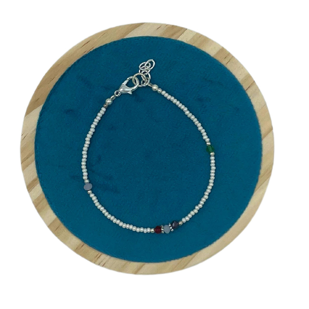 Nepalese Extra Fine Gem Bracelet with Luminous Pearl Beads