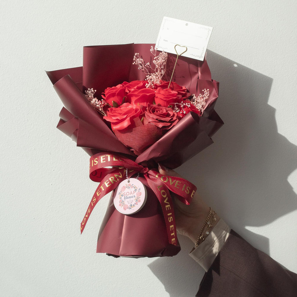 Large Red Roses Bouquet Love is Eternal with Gift Card Included