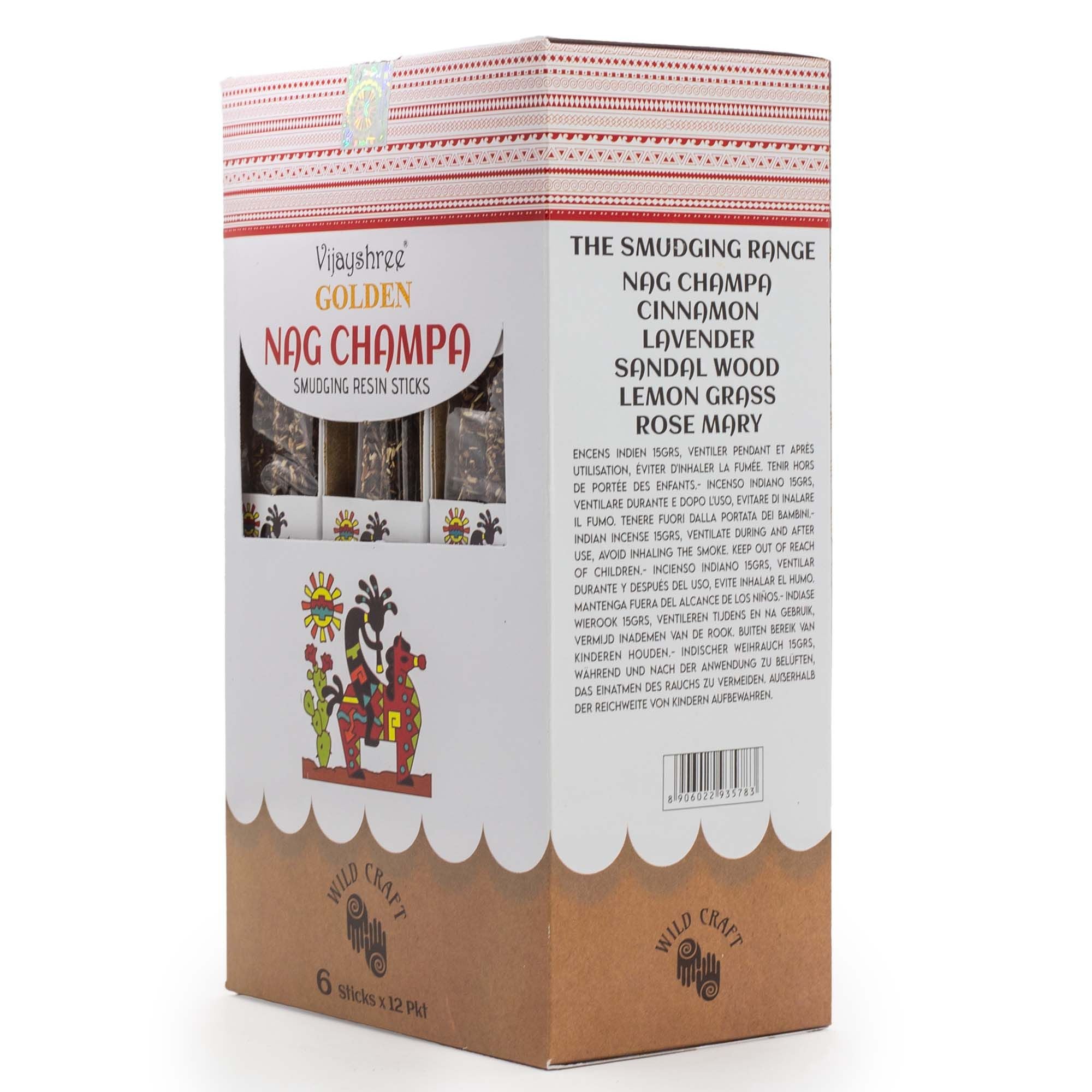 Golden Nag Champa Smudging Resin Sticks in 30g Pack