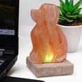 USB Dog Shaped Himalayan Salt Lamp for Unique Home Decor Lighting