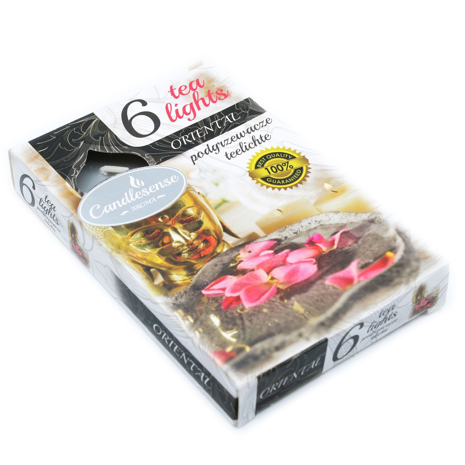 Set of 6 Scented Tealights with Oriental Fragrance for Home Decor