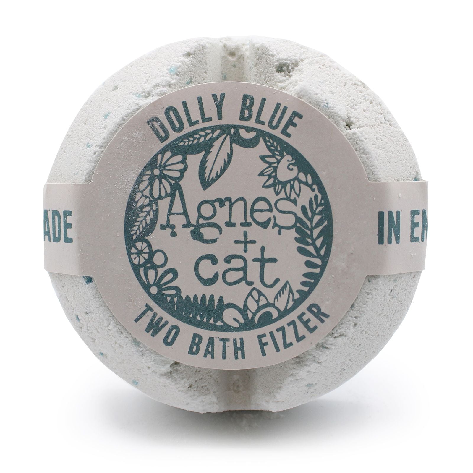 Agnes + Cat Bath Fizzer Dolly Blue for a Soothing Relaxing Soak