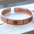 Inspiration Bracelet Copper Sunrise with Galaxy and Stars Design
