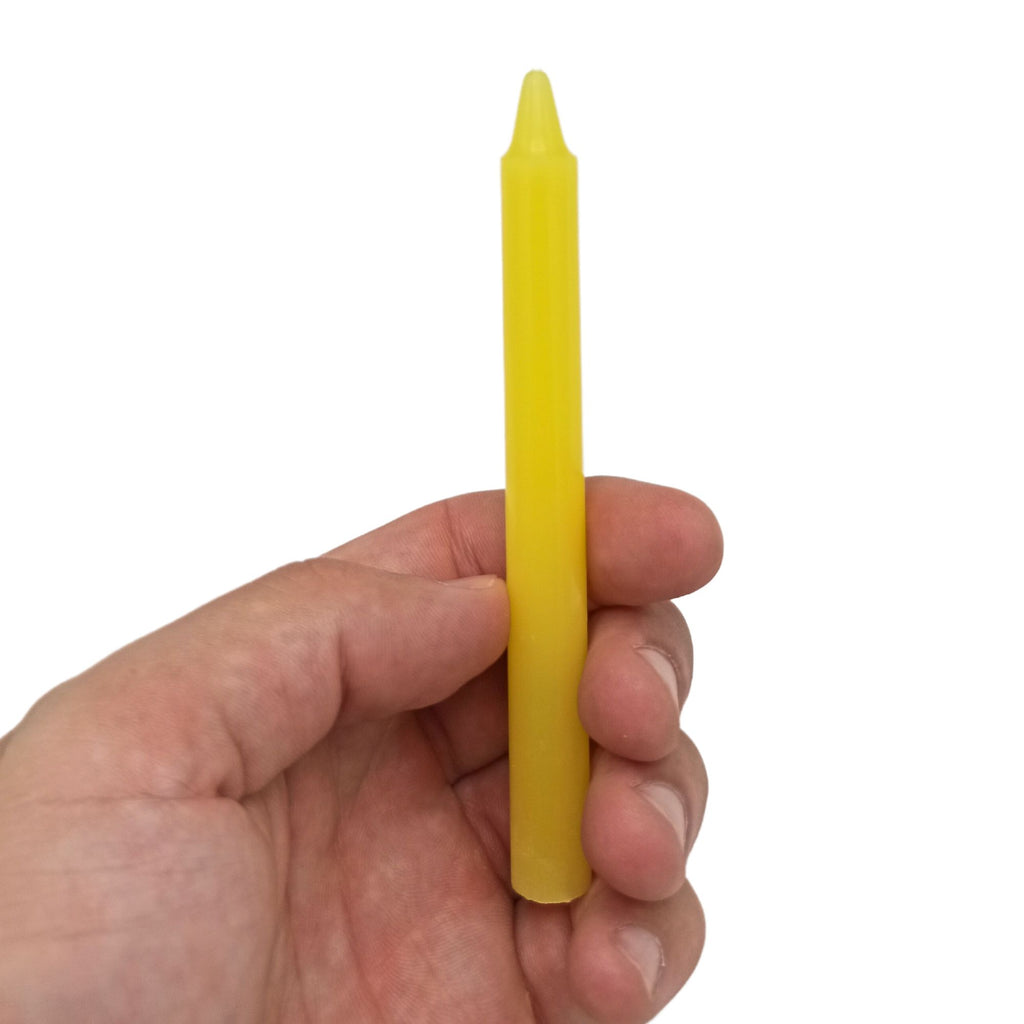 Manifest Magic Candles Pack of 12 in Vibrant Yellow for Energy