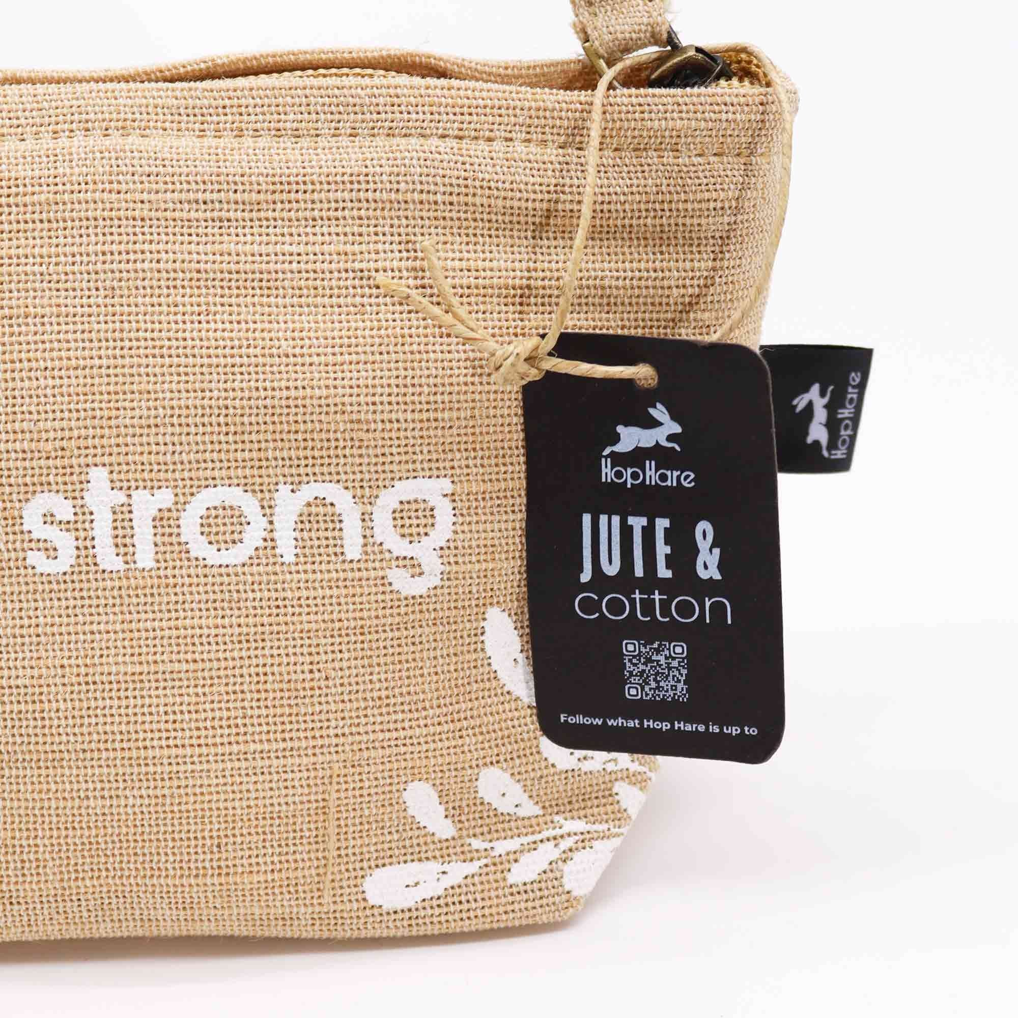 Hop Hare Pouch I am Strong for Makeup and Toiletries Storage