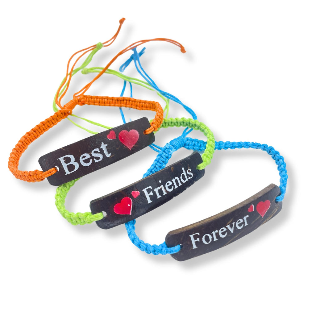 Handmade Friendship Bracelets with Friends Coconut Print Design