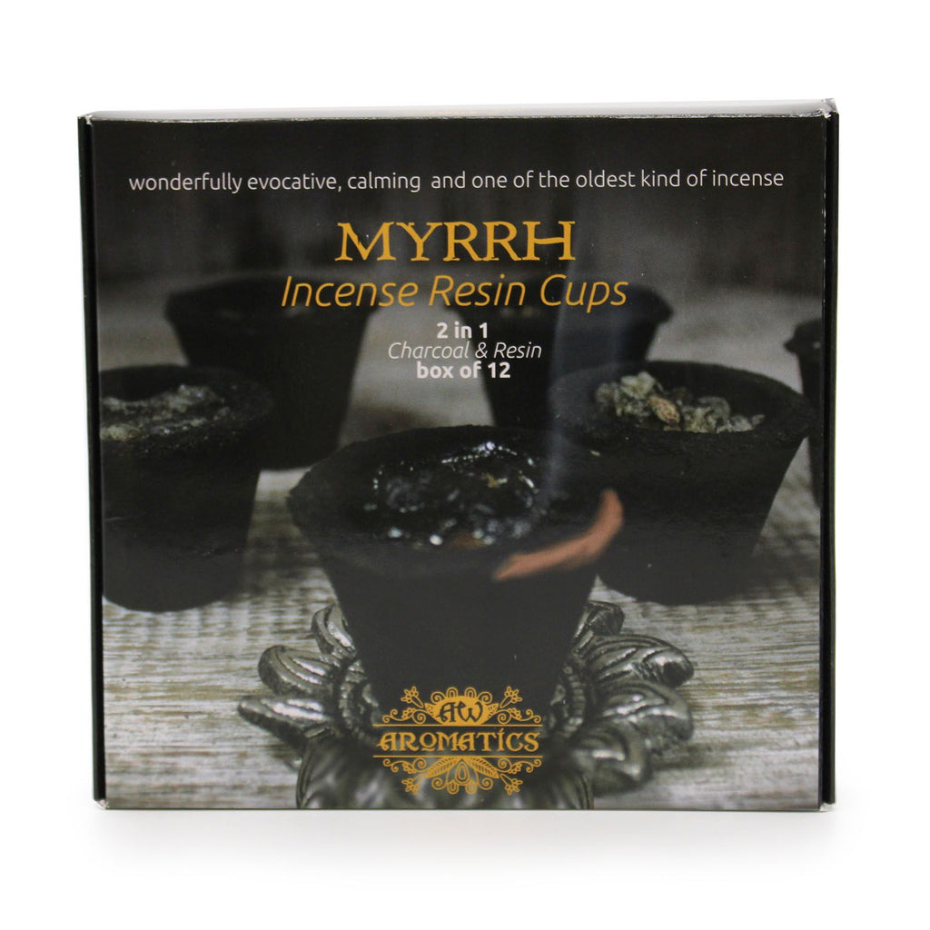 Box of 12 Myrrh Resin Cups for Aromatic Home Fragrance