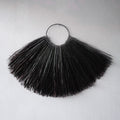 Large Seagrass Fan Wall Decor in Black for Eclectic Interiors