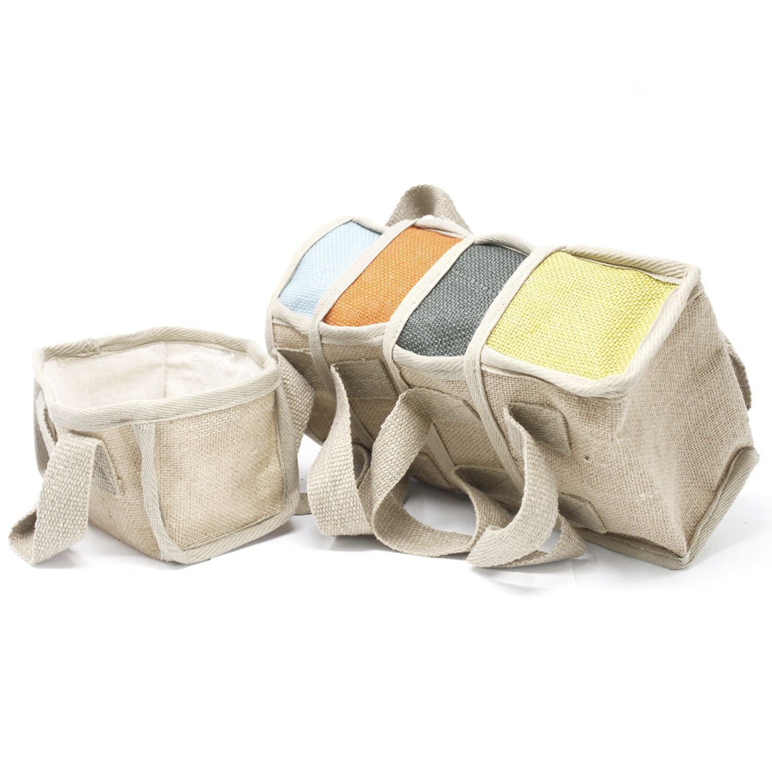 Mini Shopping Basket Eco Friendly Jute and Cotton Design for You