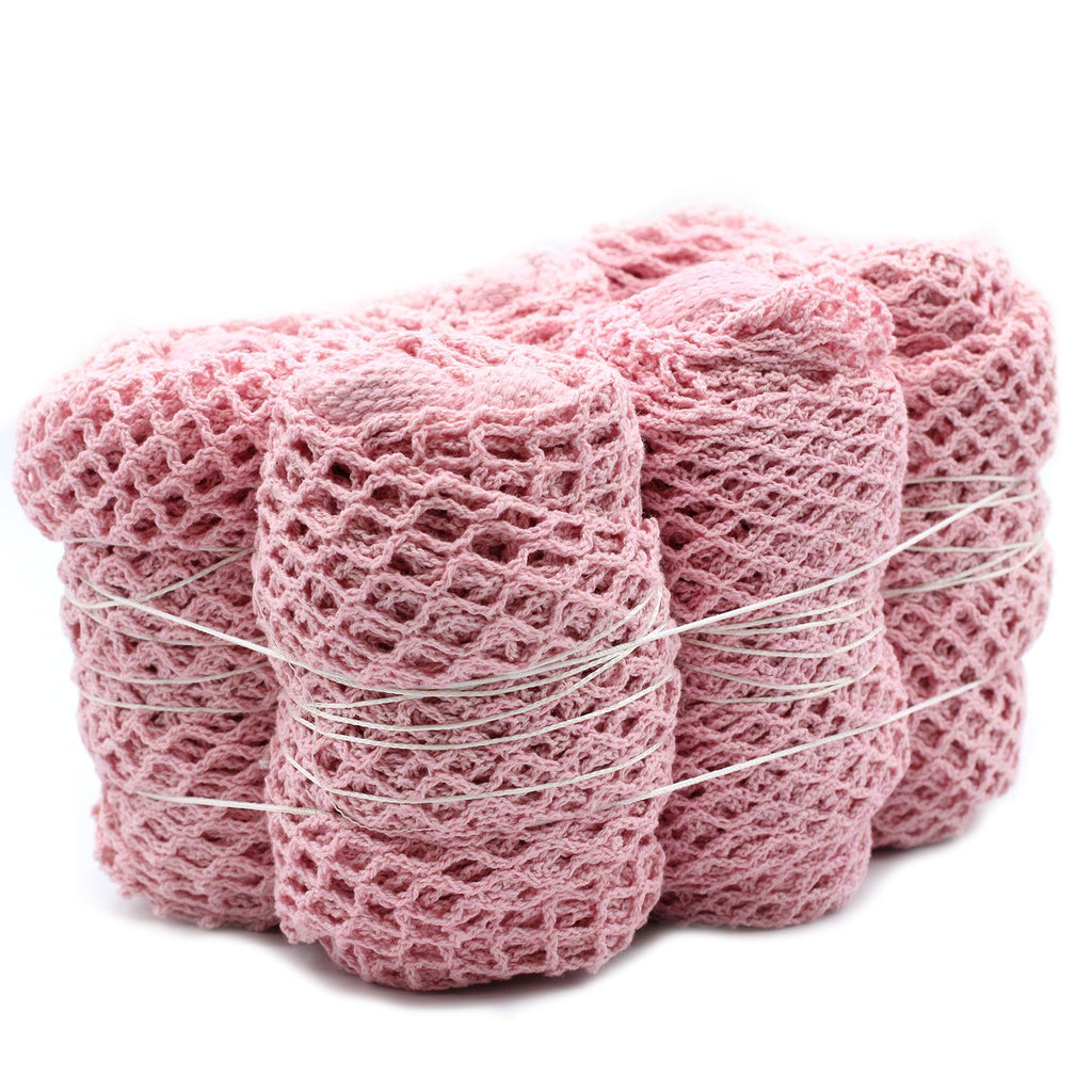 Pure Cotton Mesh Bag in Rose for Stylish Everyday Use