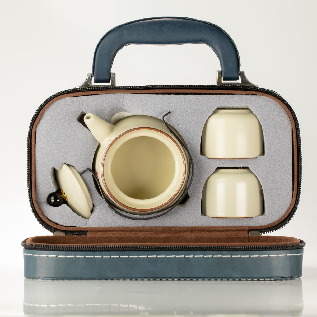 Travel Teapot Set & Two Cups - Cat Lover