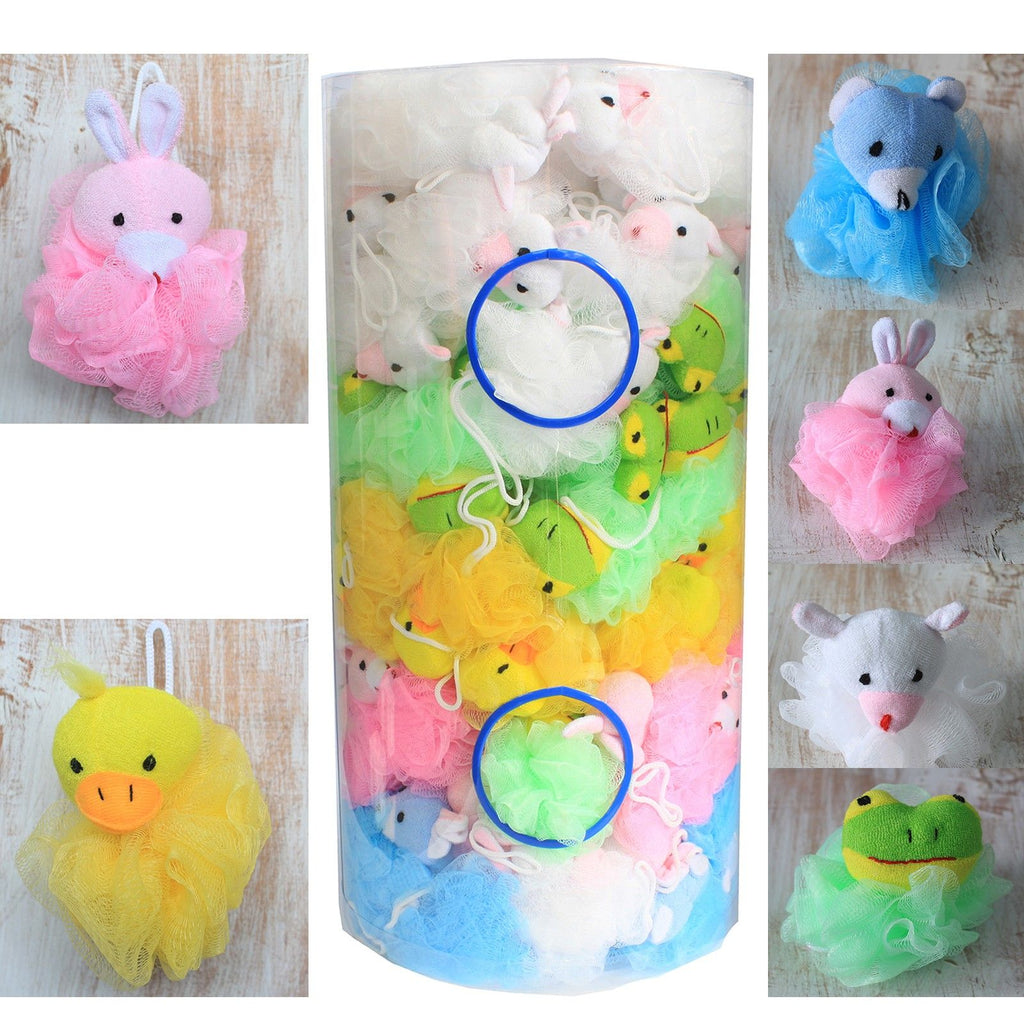 Cotton Animal Scrunchie in Assorted Colours for Bath Time Fun