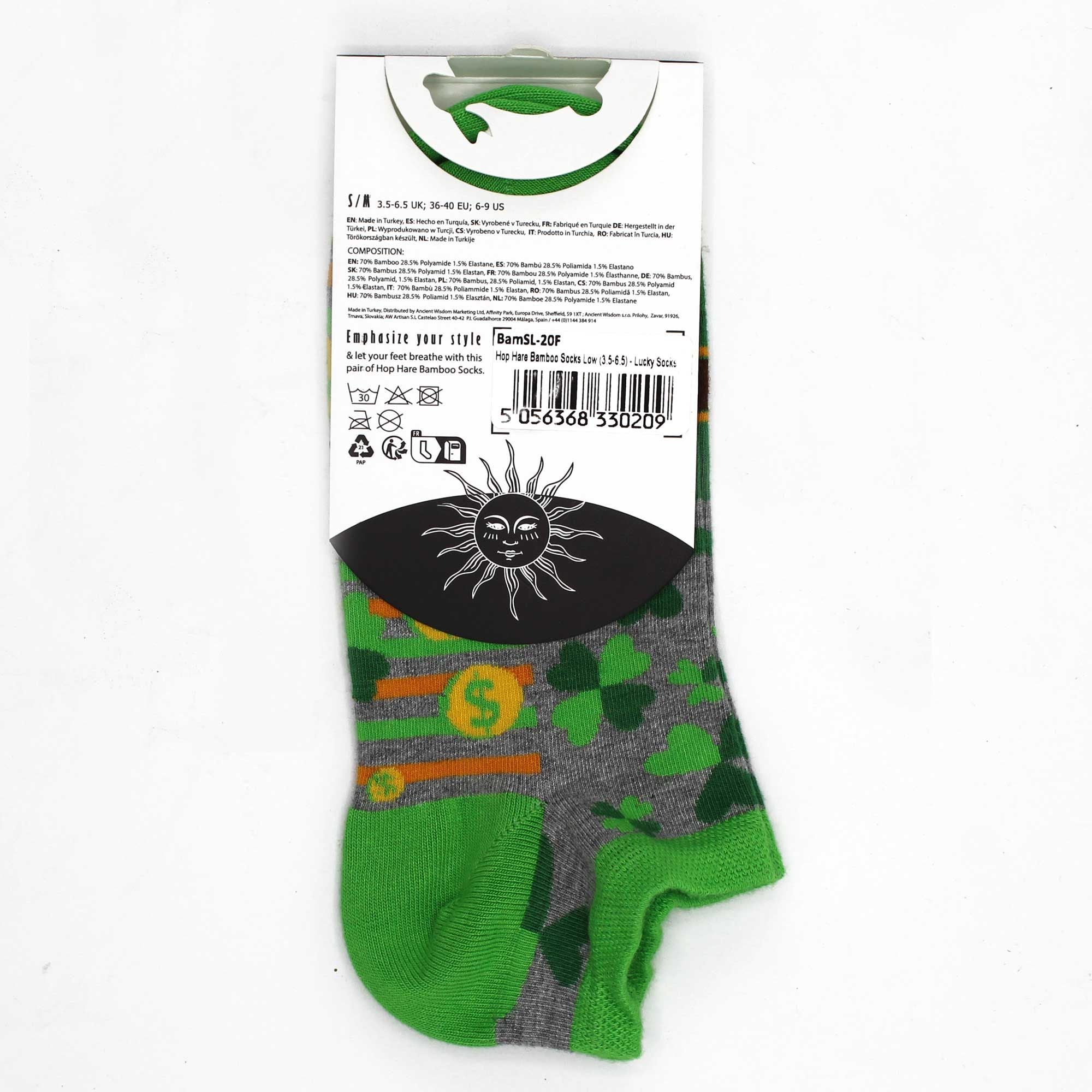 S/M Hop Hare Bamboo Lucky Socks Low Cut for Ultimate Comfort