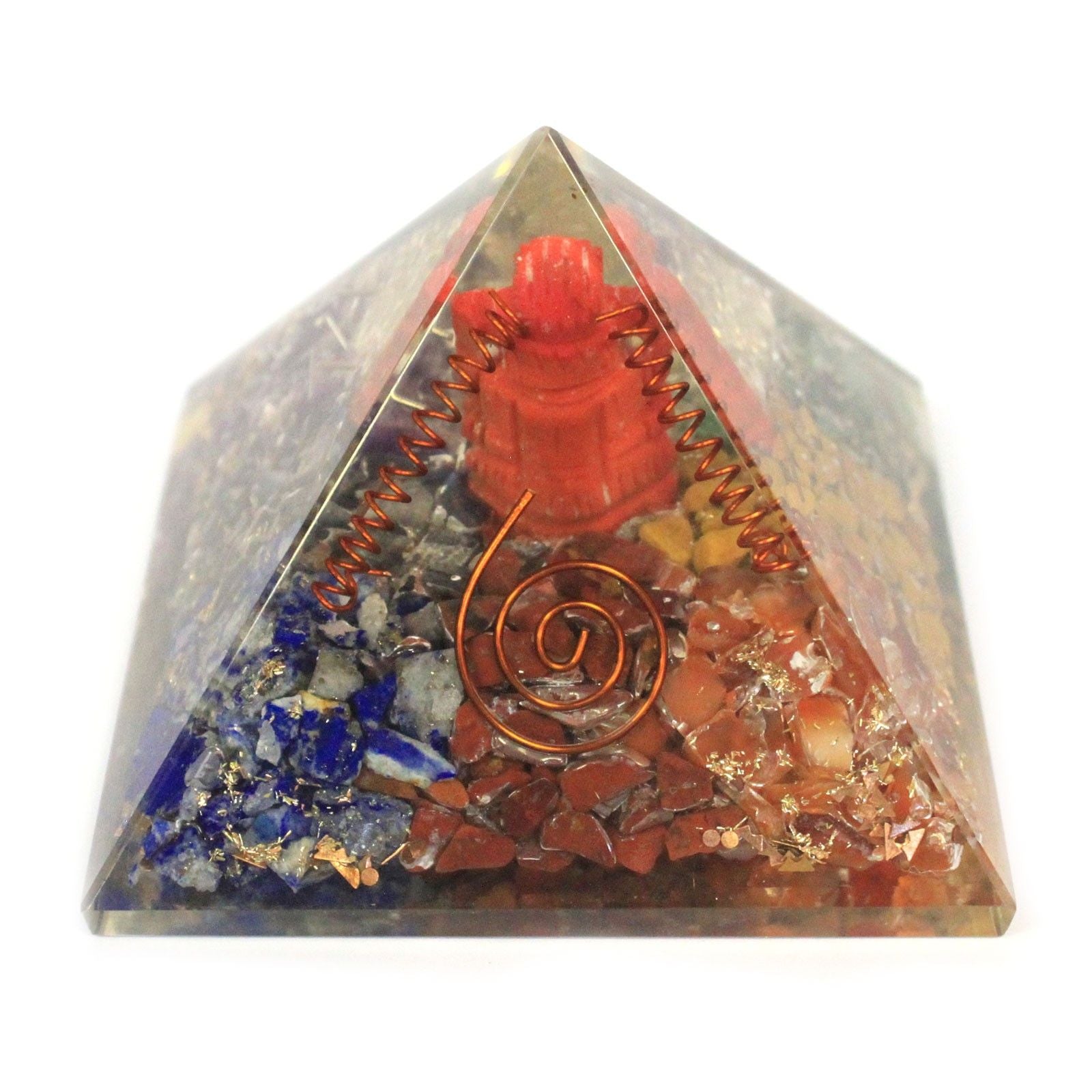 Large Ganesh Orgonite Pyramid 70mm for Unique Home Decor and Energy