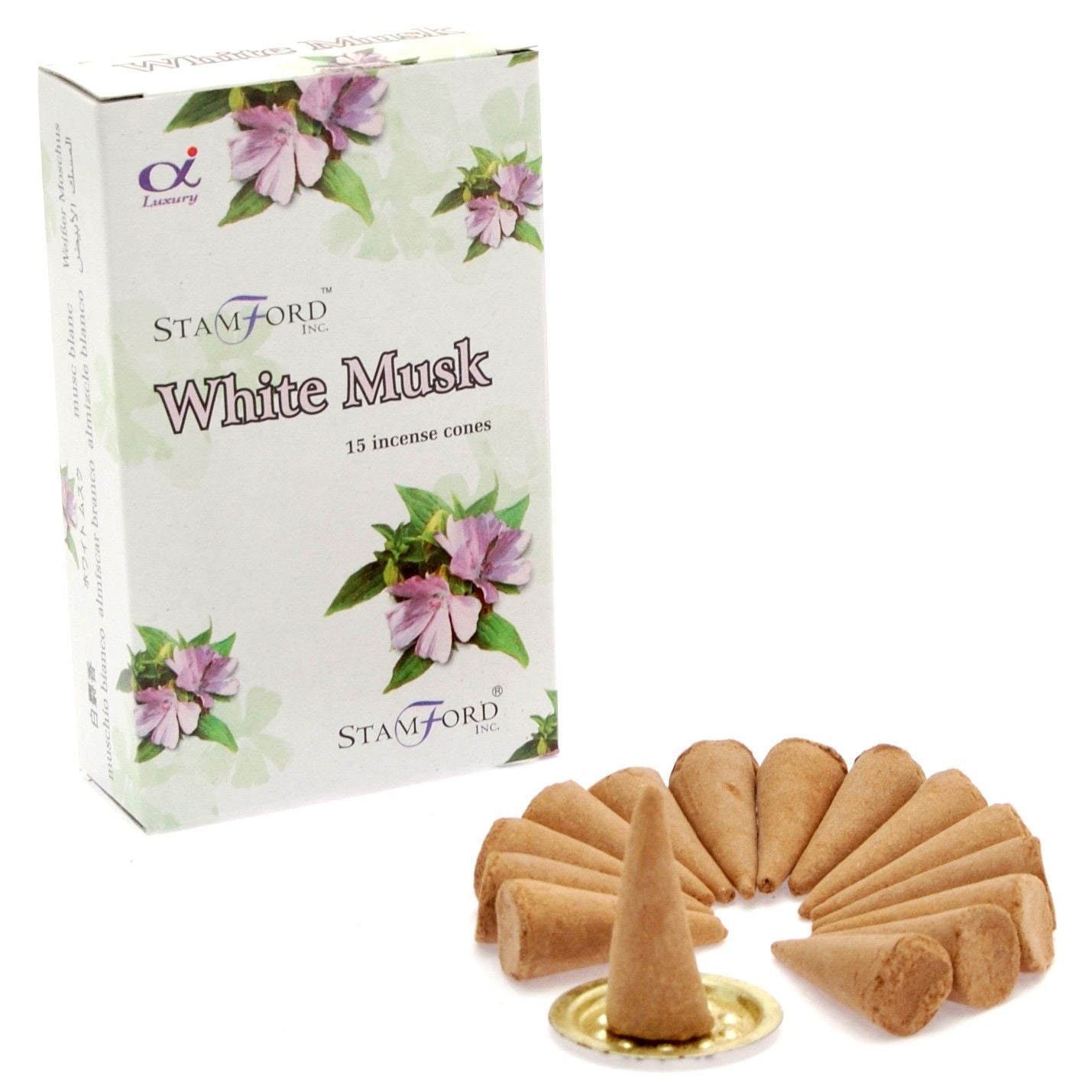 White Musk Incense Cones for Home Ambience and Relaxation
