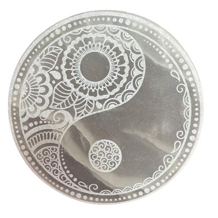 Large Charging Plate 18cm Feng Shui Selenite Plate for Home Decor